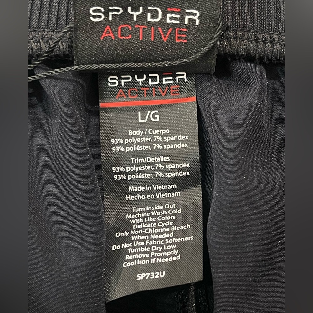SPYDER WOMEN’s Active Capri Lightweight Pants Drawstring Pockets Size L Black - Picture 8 of 14